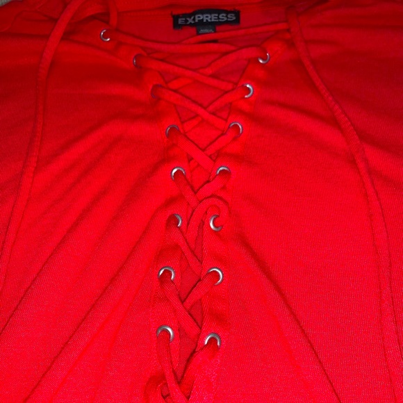 Express lace-up tee❤️🔥🚀 - Picture 3 of 5